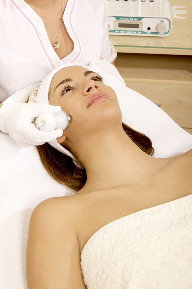 Image of patient receiving facial treatment